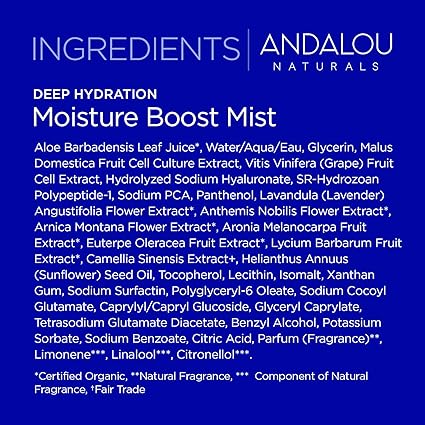 Andalou Naturals Moisture Boost Mist