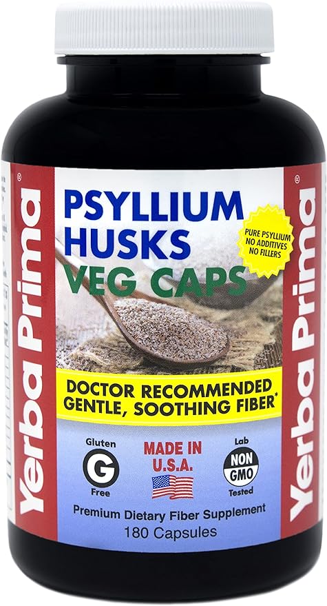 YERBA PRIMA PSYLLIUM HUSK VEG CAPS 180 CAPS