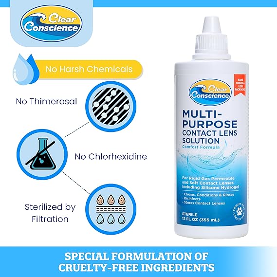 CLEAR CONSCIENCECONTACTLENS SOLTN MULTI 12OZ