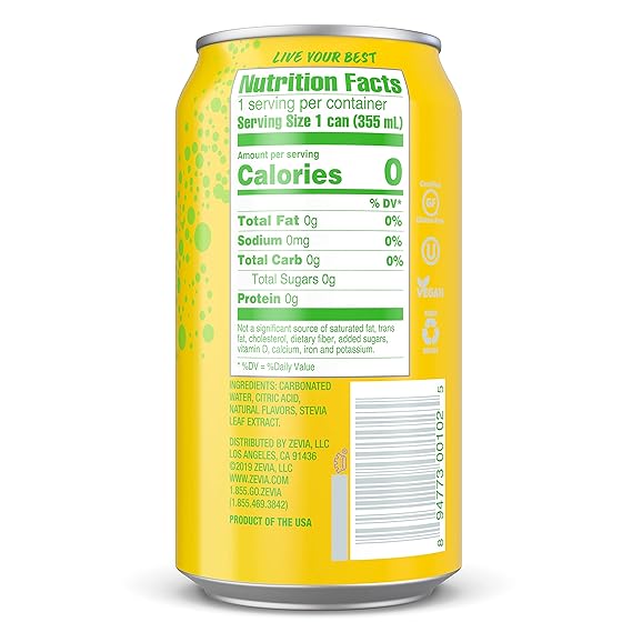 ZEVIA Lemon Lime Twist 12 OZ