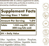 Solgar Folate 1,333 MCG DFE (800 MCG Folic Acid)