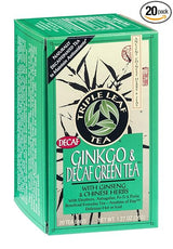 TRIPLE LEAF TEA Ginkgo & Decaf Green Tea  20 BAG