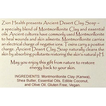 Zion Health Clay Soap Blue Sky 6 oz