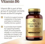 Solgar Vitamin B6 100 mg Vegetable Capsules 250V cap