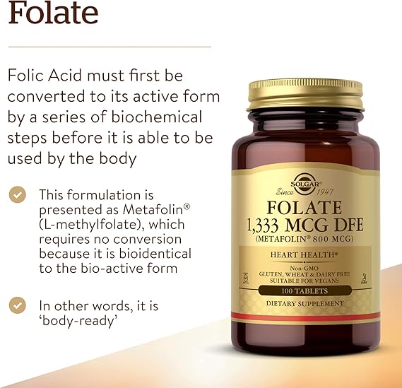 Solgar Folate 1,333 MCG DFE (800 MCG Folic Acid)