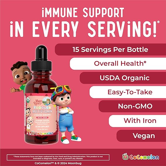 Mary Ruth’s TODDLER MULTIVITAMIN LIQUID DROPS WITH IRON