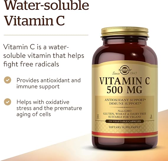 Solgar Vitamin C 500 mg Vegetable Capsules 250V cap