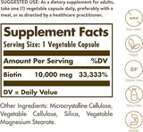 Solgar Biotin 10,000 mcg Vegetable Capsules 60V cap