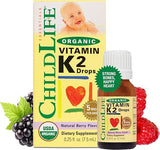 Organic Vitamin K2 Drops 5 mcg Per Drop Berry Flavor