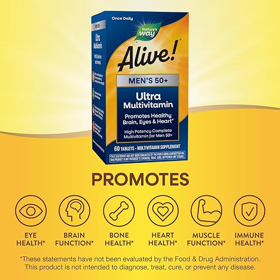 Alive Men's 50+ Ultra Multivitamin Once Daily