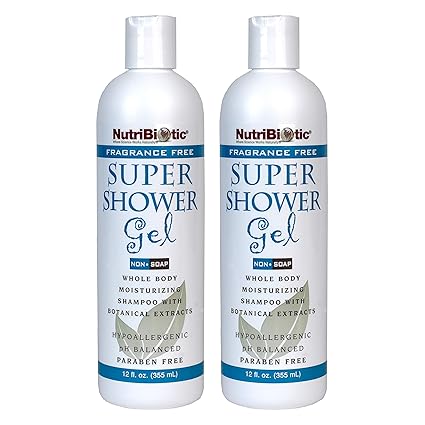 NUTRIBIOTIC SUPER SHOWER GEL FRAGRANCE FREE 12 FLOZ