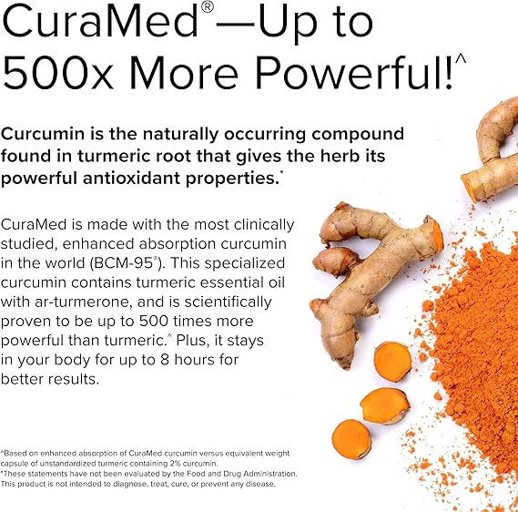 CuraMed Inflammation Response Curcumin 500mg 60 Vegan Capsules