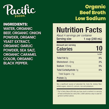 Pacific Foods Beef Low Sodium 6