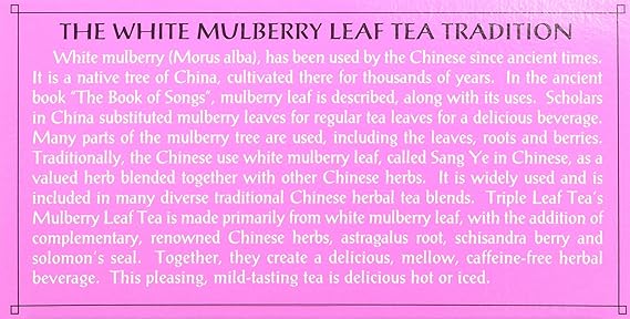 TRIPLE LEAF TEA Hibiscus Tea with White Mulberry Leaf 20 BAG