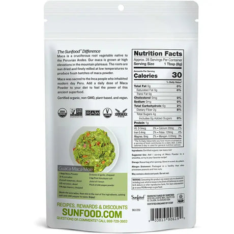 Sunfood Maca Powder 8oz