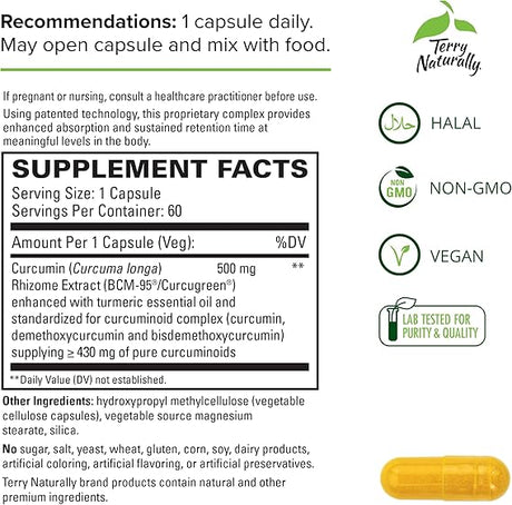 CuraMed Inflammation Response Curcumin 500mg 60 Vegan Capsules