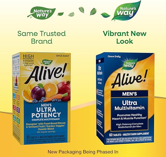 Alive Men's Ultra Potency Complete Multivitamin Once Daily