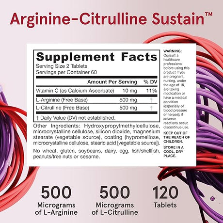 JARROW Vegan Arginine-Citrulline Sustain