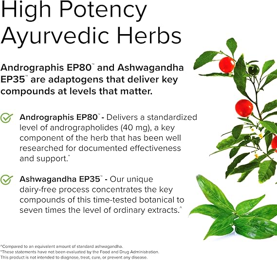 Andrographis and Ashwagandha Adaptogens Capsules