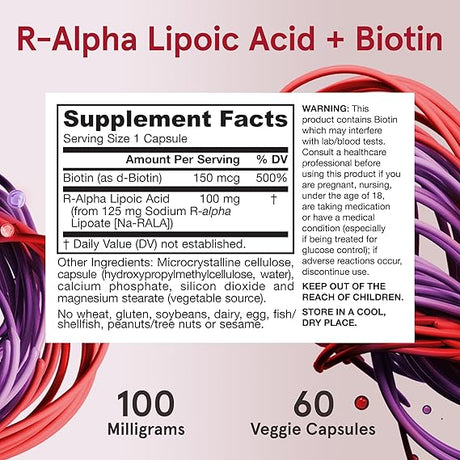 Jarrow Formulas R-Alpha Lipoic Acid With Biotin