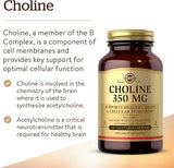 Solgar Choline 350 mg Vegetable Capsules 100V cap