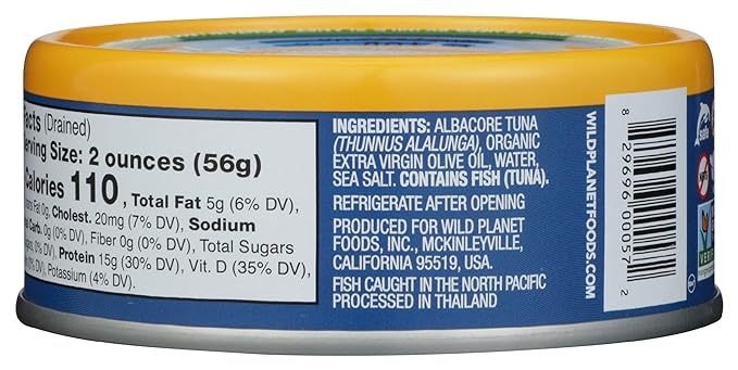 WILD PLANET Wild Albacore Tuna in EVOO 12/5 OZ