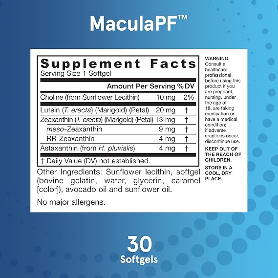 Macula PF Blue Light Protection 30 Soft Gels