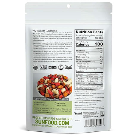 Sunfood Goji Berries 8oz