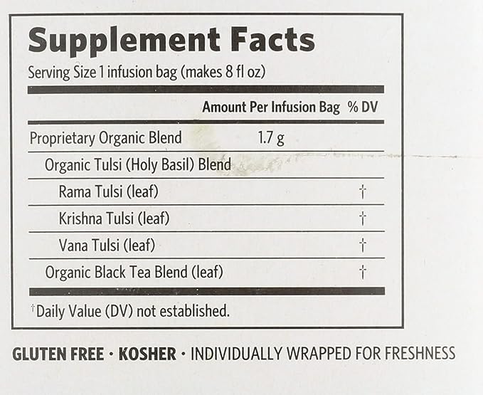 ORGANIC INDIA Tulsi Tea India Breakfast w/ Caffeine 18 BAG