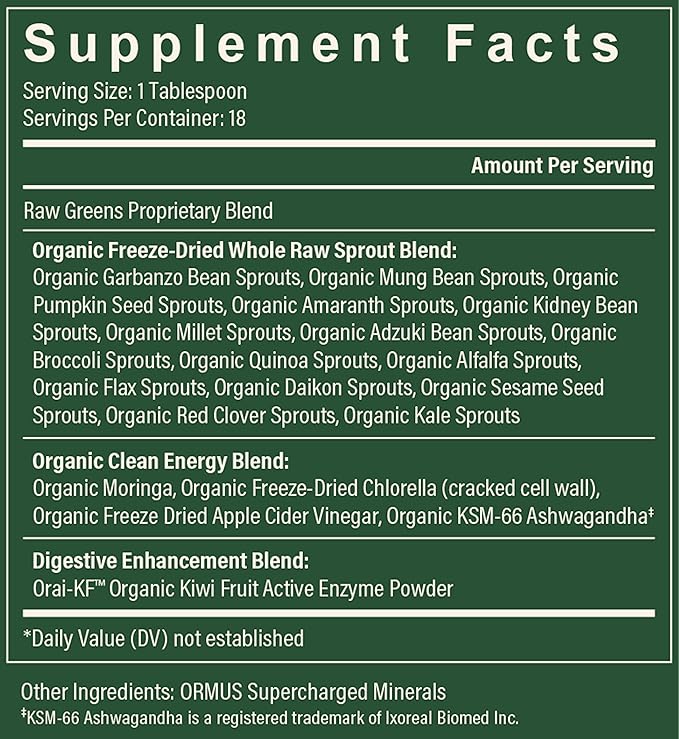 Global Healing Organic Super Greens 9.5oz