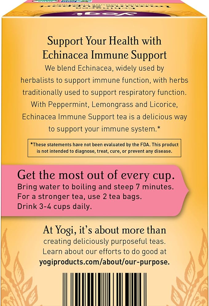 YOGI TEA Echinacea Immune Support Tea 16 BAG