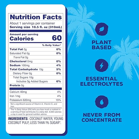 C2O Coconut Water, Hydration Pack 3/8/10.5 OZ