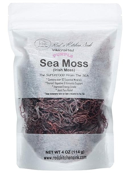 Red Kitchen Sink Wild Crafted Purple Irish Sea Moss