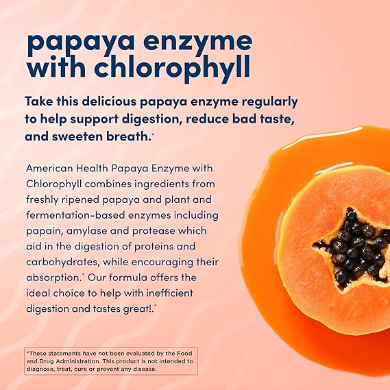 Solgar Papaya Enzyme with Chlorophyll Chewable Tablets 600tablet