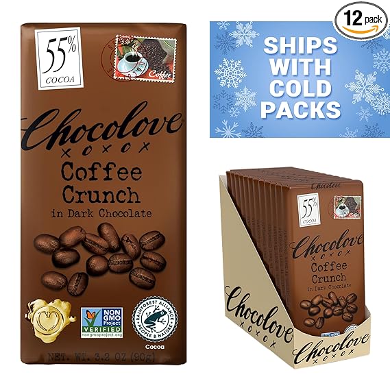 CHOCOLOVE Dark Chocolate/Coffee Crunch 3.2 OZ