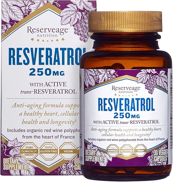 Reserveage Organics The World's Finest Resveratrol 250 Mg, 30 Caps