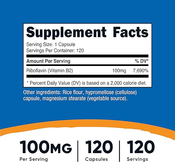 Nutricost  B-2 100 mg Riboflavin