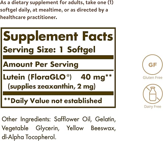 Solgar Lutein 40 mg Softgels 30softgel