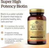 Solgar Biotin 10,000 mcg Vegetable Capsules 120V cap