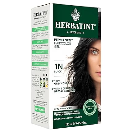 HERBATINT NATURAL HAIR COLOR 1N PERM HAIR COLOR BLACK 4OZ