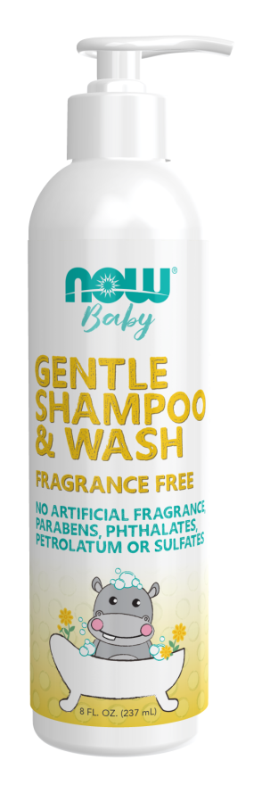 Now GENTLE BABY SHAMPOO & BODY WASH, FRAGRANCE-FREE 8 FL. OZ.