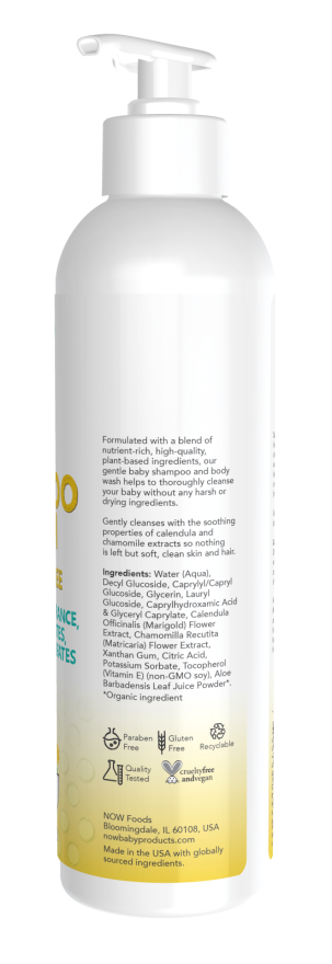 Now GENTLE BABY SHAMPOO & BODY WASH, FRAGRANCE-FREE 8 FL. OZ.