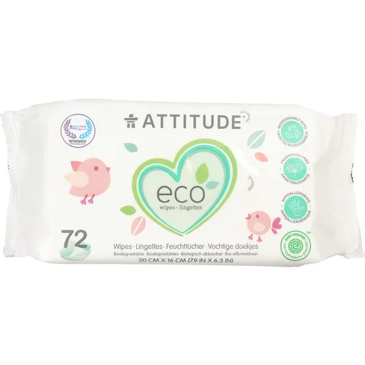 ATTITUDE NATURAL CARE ECO BABY WIPES 72CT