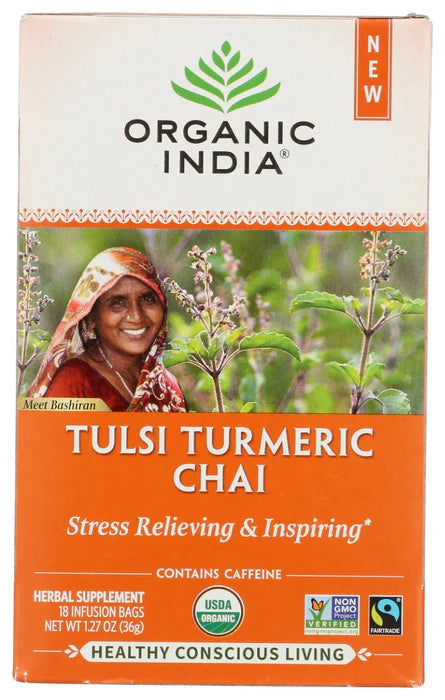 ORGANIC INDIA Tulsi Turmeric Chai 18 BAG