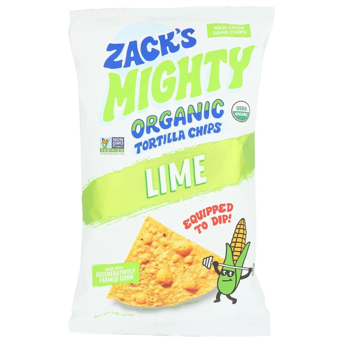 ZACK`S MIGHTY Lime Tortilla Chips 9 OZ