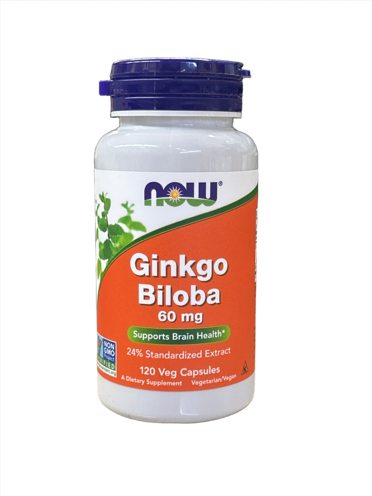 Now Ginkgo Biloba 60 mg 60 Veg Capsules