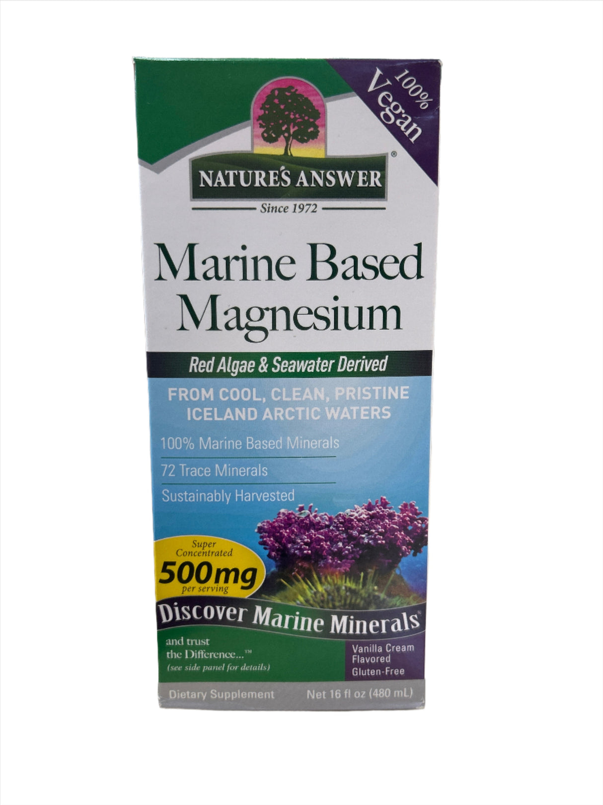 Marine Based Magnesium Red Algae & Sea Water 500 mg 16 fl oz