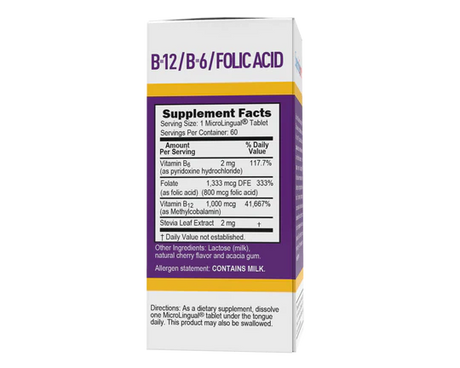 No Shot Cynocobalamin B-12 1,000 mcg B-6 & Folic Acid 800 mcg