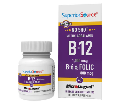 No Shot Cynocobalamin B-12 1,000 mcg B-6 & Folic Acid 800 mcg