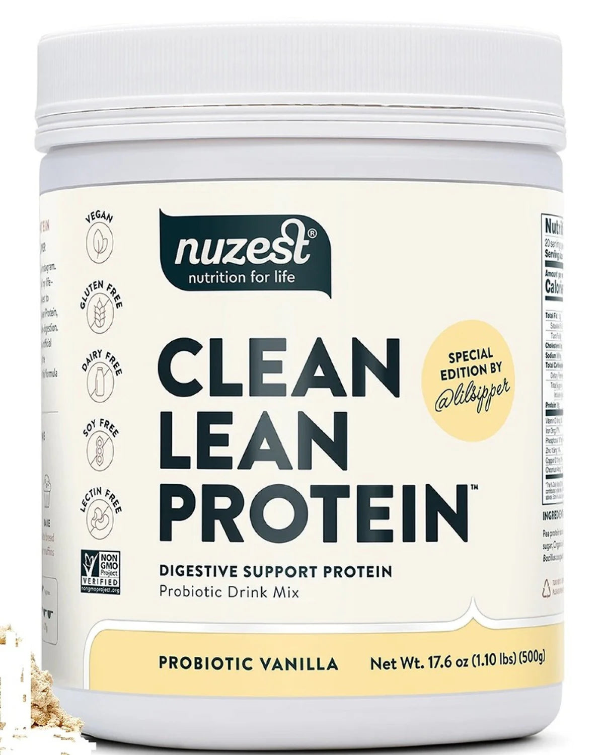 NUZEST CLEAN LEAN PROTEIN PROBIOTIC VANILLA 17.6OZ